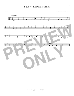 I Saw Three Ships von Traditional English Carol (Download) 