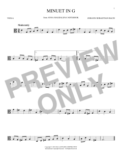 Minuet In G Major, BWV Anh. 114 von Christian Petzold (Download) 
