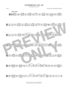 Symphony No. 40 In G Minor, First Movement Excerpt von Wolfgang Amadeus Mozart (Download) 