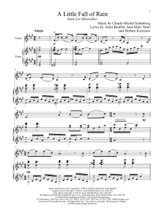 A Little Fall Of Rain von Alain Boublil (Download) 