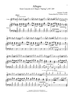 Allegro I, RV 269 von Antonio Vivaldi (Download) 