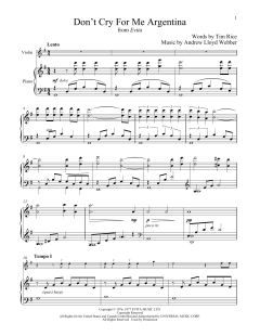 Don't Cry For Me Argentina von Madonna (Download) 