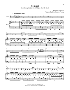 Minuet von Luigi Boccherini (Download) 