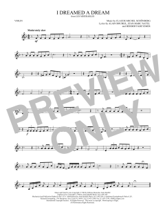 I Dreamed A Dream von Alain Boublil (Download) 
