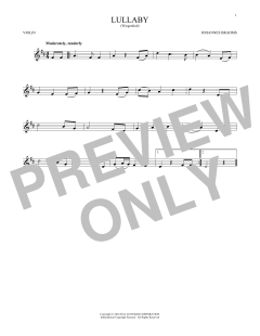Lullaby von Johannes Brahms (Download) 