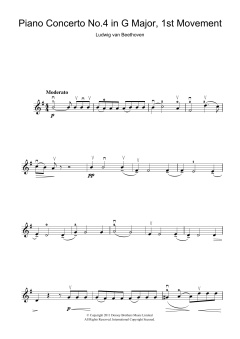 Piano Concerto No.4 In G Major, First Movement von Ludwig van Beethoven (Download) 