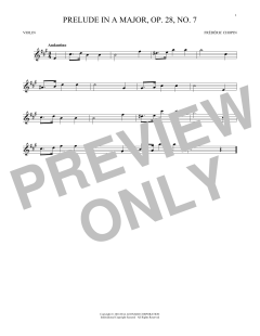 Prelude In A Major, Op. 28, No. 7 von Frédéric Chopin (Download) 