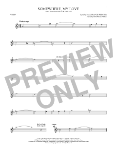 Somewhere, My Love von Paul Francis Webster (Download) 
