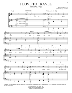 I Love To Travel von Stephen Sondheim (Download) 