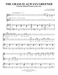 The Grass Is Always Greener von Fred Ebb (Download) 