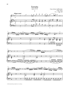 Sonata G Major von Franz Anton Hoffmeister (Download) 