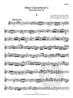 Oboe Concerto in G (Rtt 33) von Carl Ditters von Dittersdorf (Download) 
