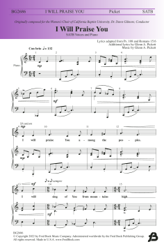 I Will Praise You von Glenn A. Pickett (Download) 