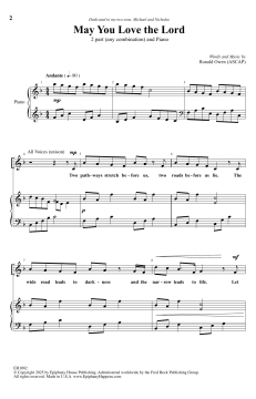 May You Love the Lord von Ronald Owen (Download) 