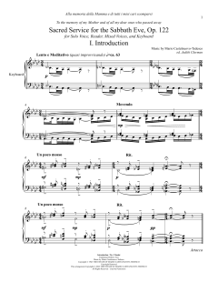Sacred Service For Sabbath Eve, Op 122 (Download) 