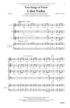 Two Songs Of Praise von Elliot Z. Levine (Download) 