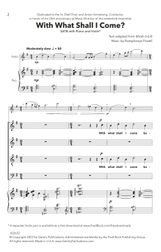 With What Shall I Come? von Rosephanye Powell (Download) 