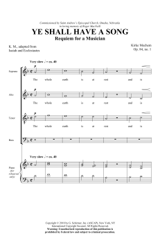 Ye Shall Have A Song von Kirke Mechem (Download) 