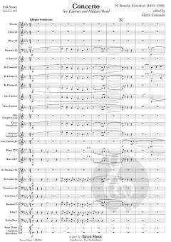 Concerto For Clarinet And Military Band von Nikolai Rimski-Korsakow (Download) 