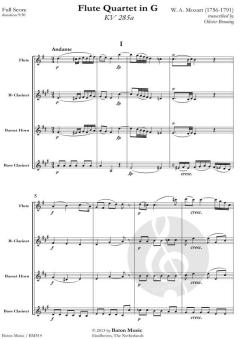 Flute Quartet in G major von Wolfgang Amadeus Mozart für Holzbläser Quartett im Alle Noten Shop kaufen