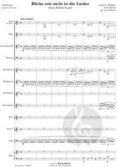 Blicke mir nicht in die Lieder von Gustav Mahler (Download) 