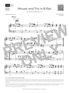 Minuet and Trio in B Flat von Franz Schubert (Download) 