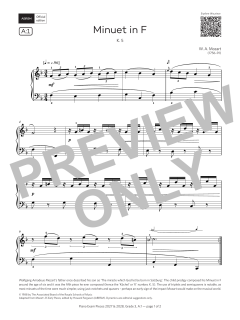 Minuet in F von Wolfgang Amadeus Mozart (Download) 