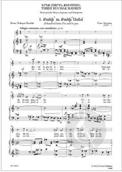 3 Kuchak Hayren, Vocal cycle von Garo Avessian 
