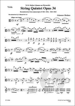 String Quintet in F minor op. 34A von Johannes Brahms 