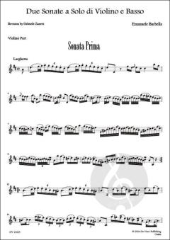 Due sonate a solo per violino e basso von Emanuele Barbella 