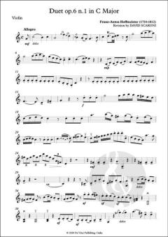 3 Duets op. 6 von Franz Anton Hoffmeister 
