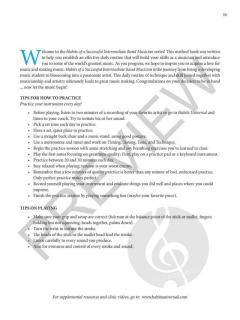 Habits of a Successful Intermediate Band Musician von Scott Rush 
