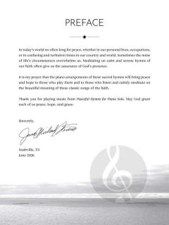 Peaceful Hymns for Piano Solo 