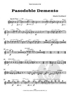 Pasodoble Demento - a Lollipop for Brass Band von Mark Goddard (Download) 