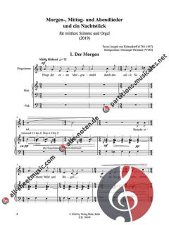 Morgen-, Mittag- und Abendlieder und ein Nachtstück von Christoph Weinhart 