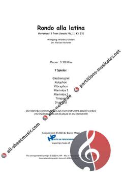 Rondo alla latina von Wolfgang Amadeus Mozart (Download) 