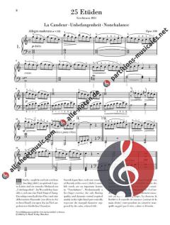 25 Etüden op. 100 von Johann Friedrich Burgmüller 
