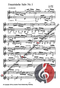 Französische Suite Nr. 1 BWV 812 von Johann Sebastian Bach 