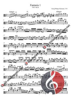 Fantaisies pour la Basse de Violle TWV 40:26-37 von Georg Philipp Telemann 