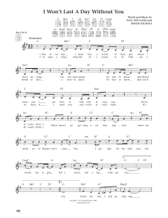 I Won't Last A Day Without You von The Carpenters (Download) 