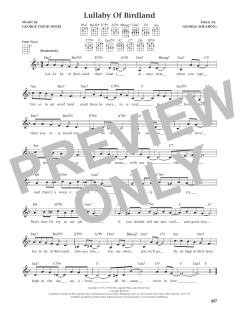 Lullaby Of Birdland von George David Weiss (Download) 