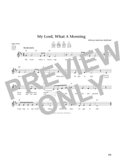 My Lord, What A Morning von African American Spiritual (Download) 