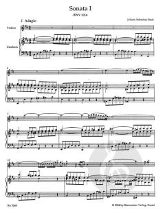 6 Sonaten von Johann Sebastian Bach für Violine und obligates Cembalo BWV 1014-1019 im Alle Noten Shop kaufen