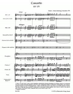 Konzert Nr. 5 D-Dur KV 175, Rondo D-Dur KV 382 von Wolfgang Amadeus Mozart für Klavier und Orchester im Alle Noten Shop kaufen (Einzelstimme) - BA5315-74
