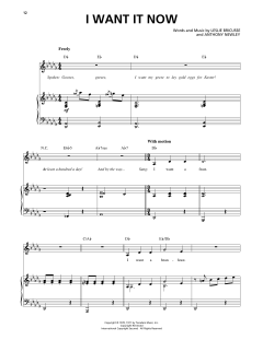 I Want It Now von Leslie Bricusse (Download) 