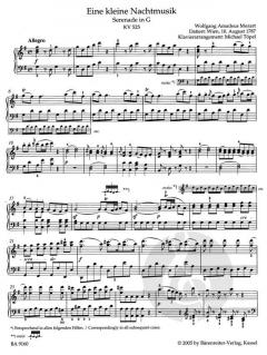 Eine kleine Nachtmusik KV 525 von Wolfgang Amadeus Mozart 