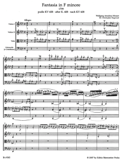 Fantasia in F minore für Streicher von Wolfgang Amadeus Mozart im Alle Noten Shop kaufen (Einzelstimme) - BA9505-79