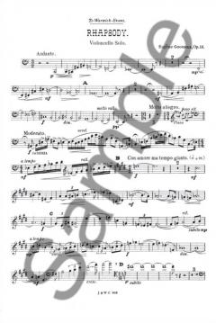 Goossens Rhapsodie Op. 13 Cello/Piano im Alle Noten Shop kaufen