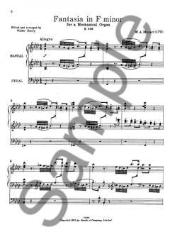 Fantasia in F Minor KV 608 von Wolfgang Amadeus Mozart 