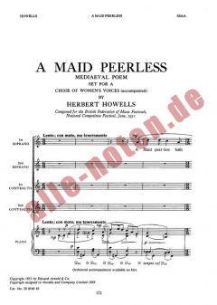 A Maid Peerless von Herbert Howells 